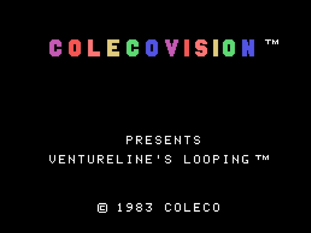 Title Screen of Looping for Colecovision